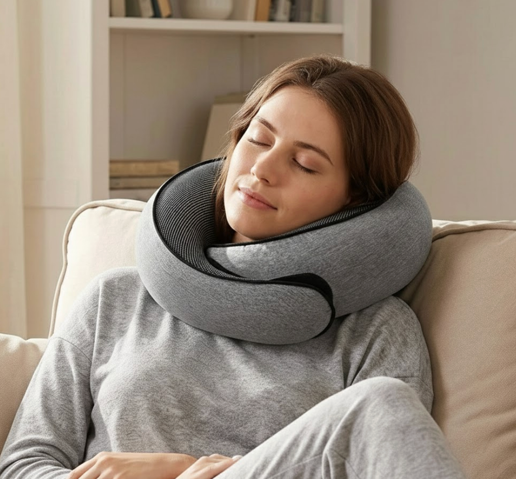 Memory Foam Neck Pillow for Sleep & Travel – Comfortable Support